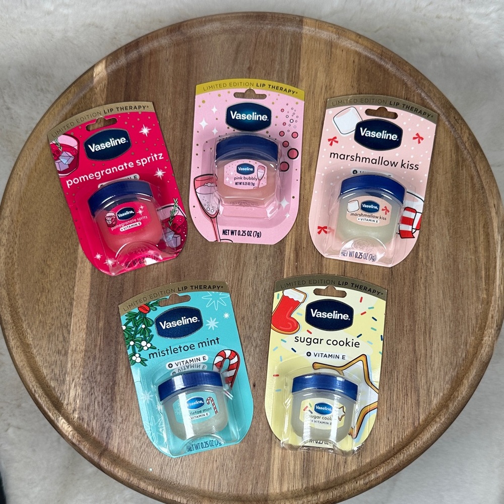 NEW Mini Vaseline Lip Therapy Holiday Limited Edition Set of 5